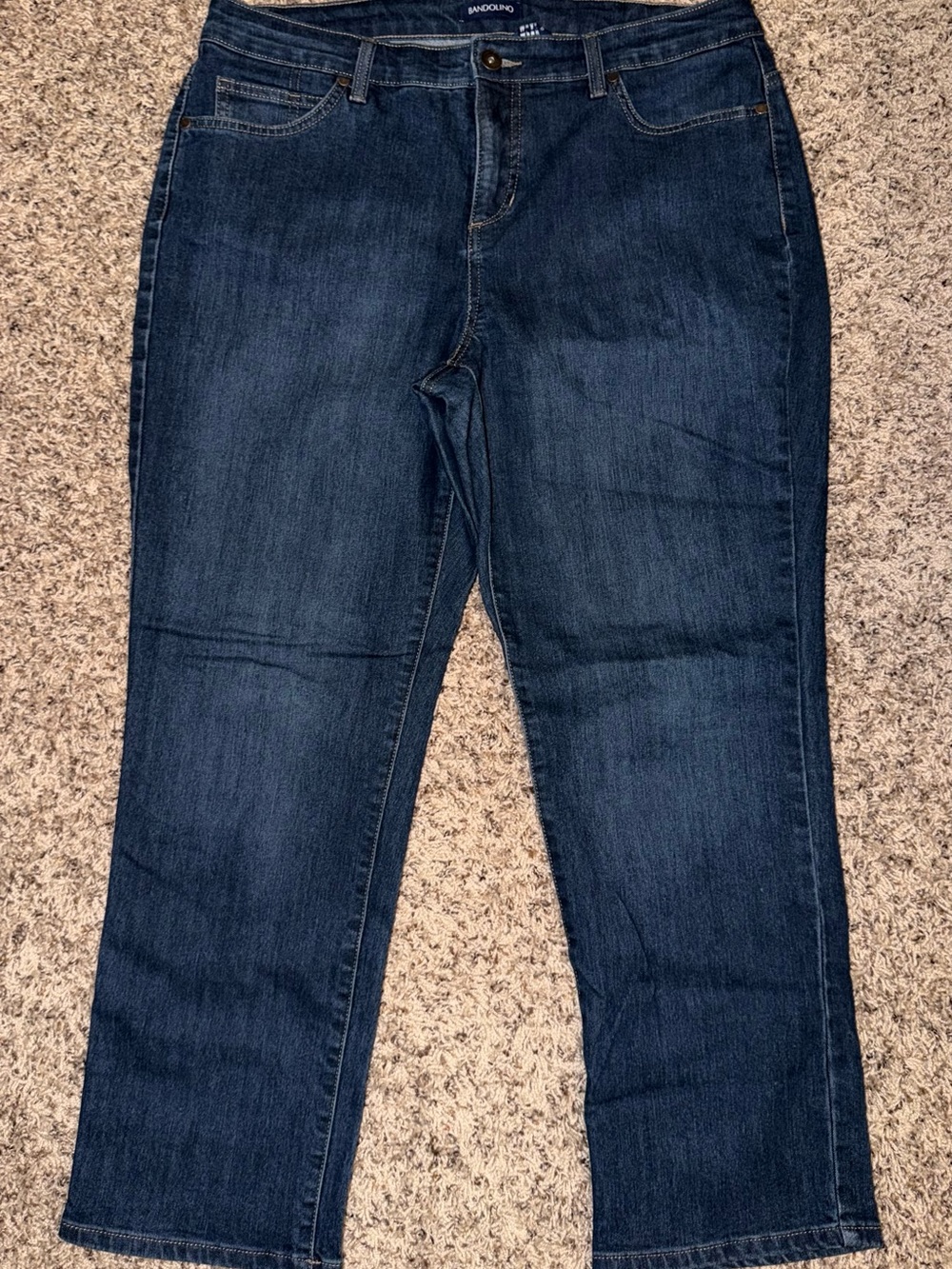 Bandolino Women's Dark Indigo Straight Leg Jeans
